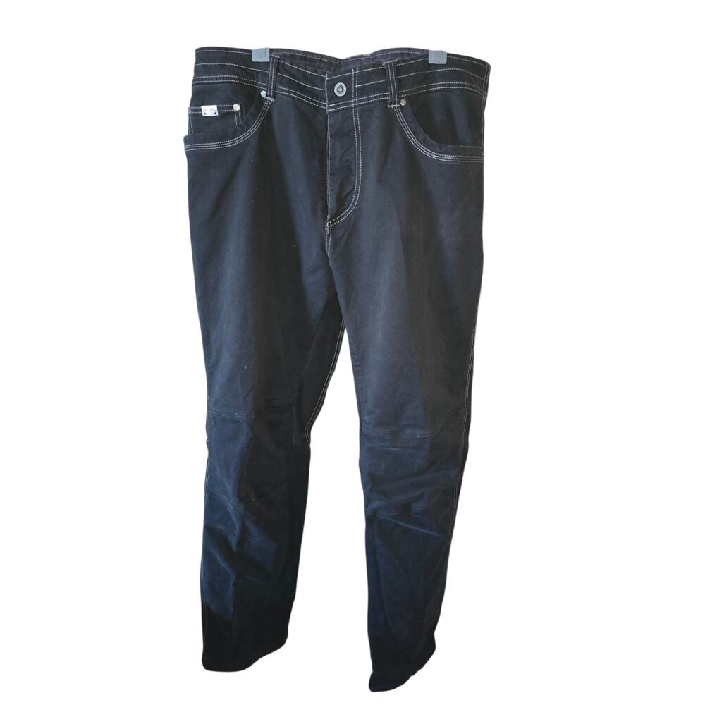 Kuhl Born in the Mountain Black Wide Leg Cargo Jeans Brushed  Denim Streetwear